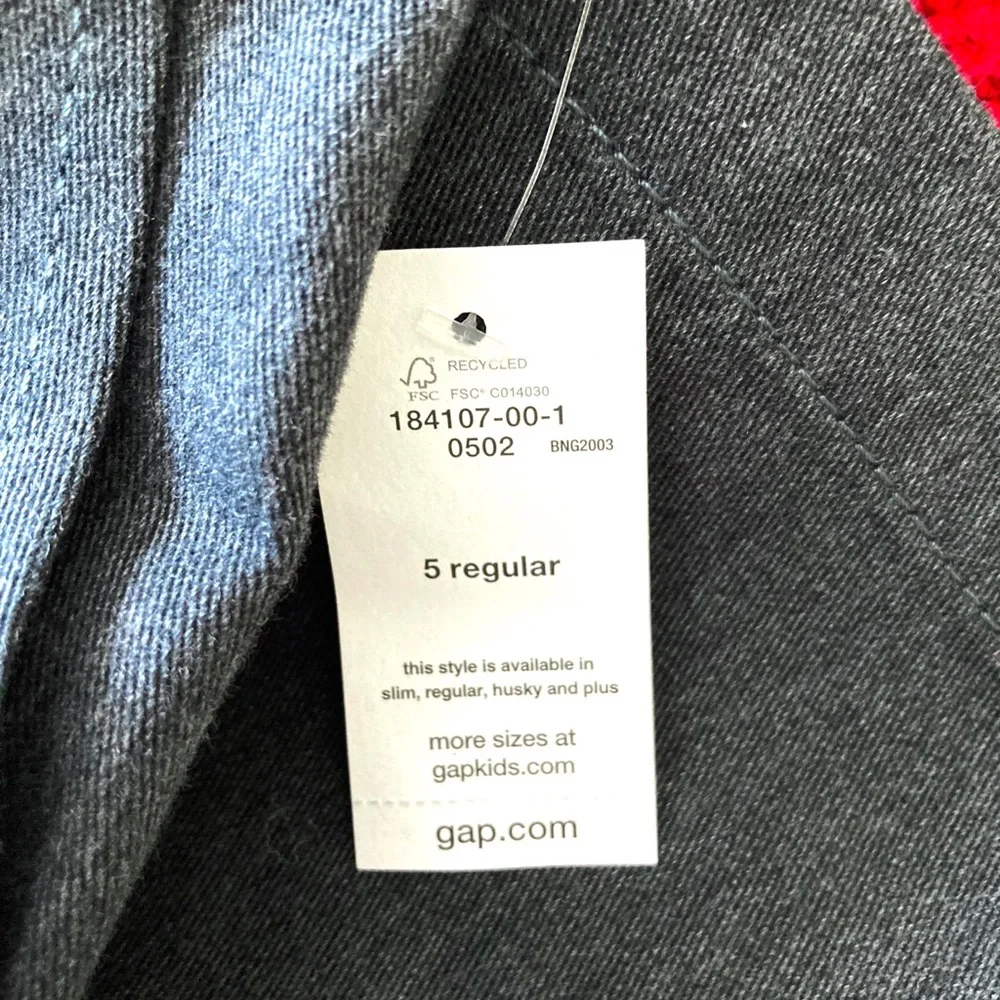 Gap Red Mockneck Sweater & Gray Pants NWT Size 5